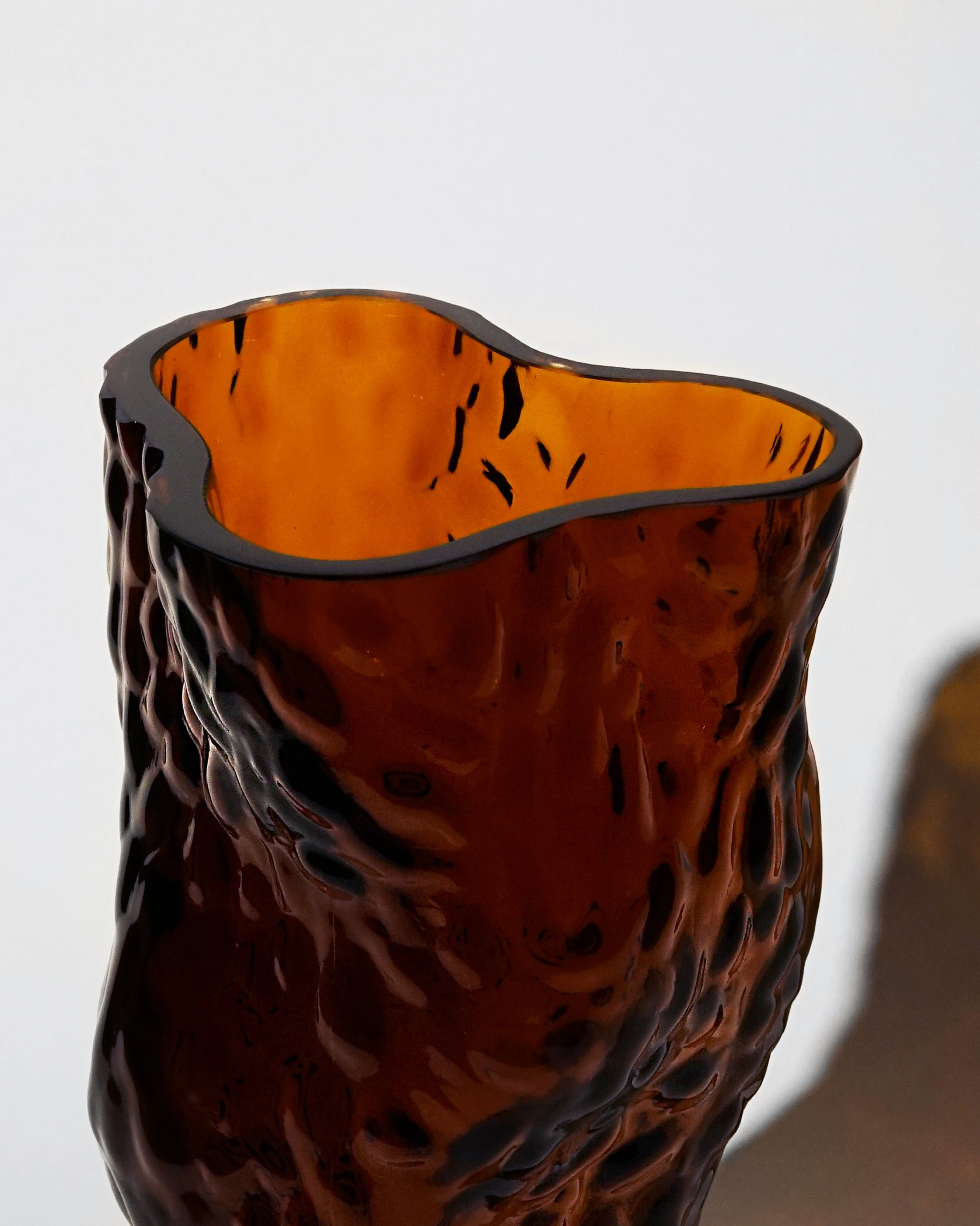 Hein Studio - Ostrea Rock Glass Vase - Rust