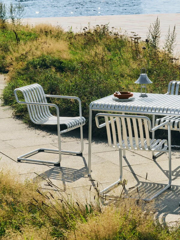 HAY - Palissade Cantilever dining armchair - Hot galvanized