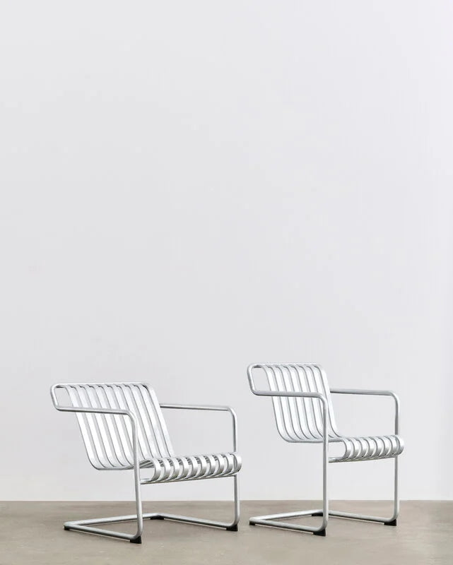 HAY - Palissade Cantilever lounge chair low - Hot galvanized