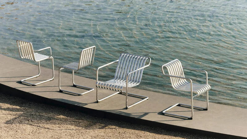 HAY - Palissade Cantilever dining armchair - Hot galvanized