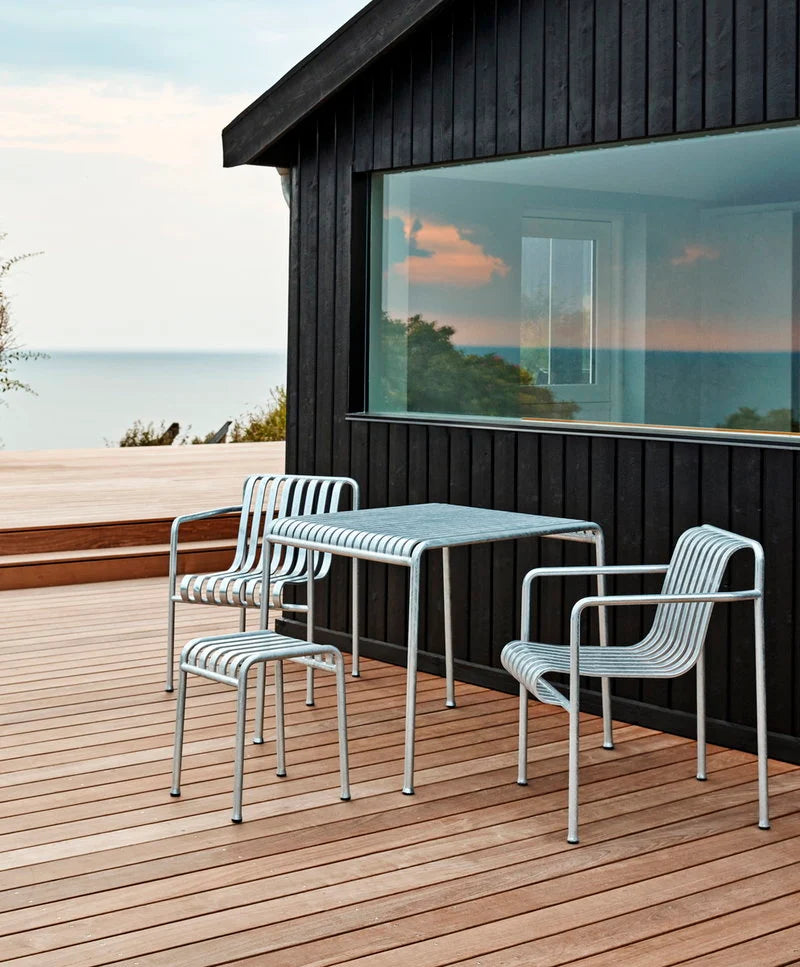 HAY - Palissade Dining Armchair - Hot Galvanised