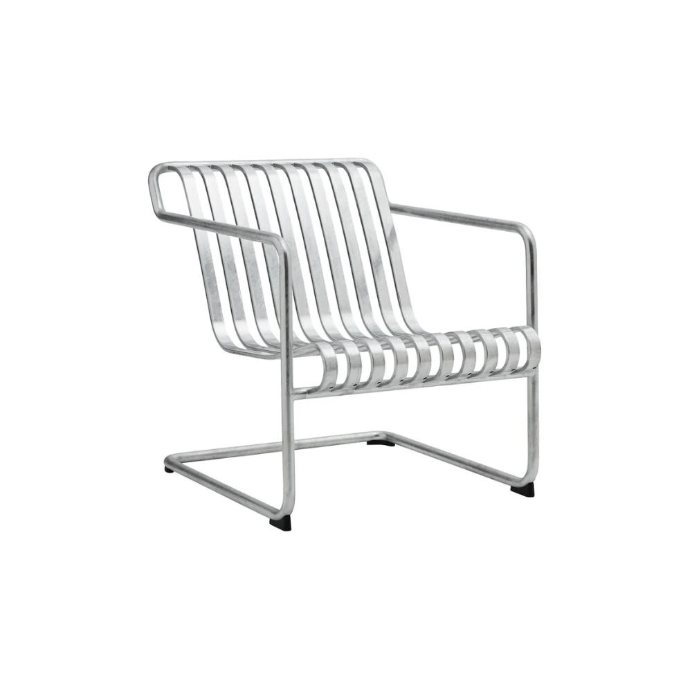 HAY - Palissade Cantilever lounge chair low - Hot galvanized