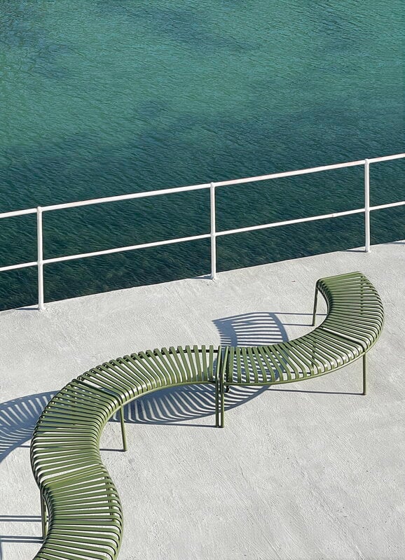 HAY - Palissade Park Bench with Middle Leg - Olive