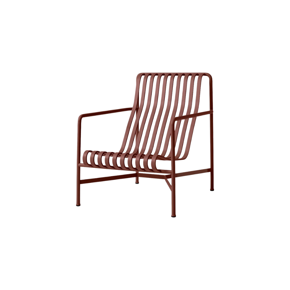 HAY - Palissade Lounge Chair - High - Iron Red