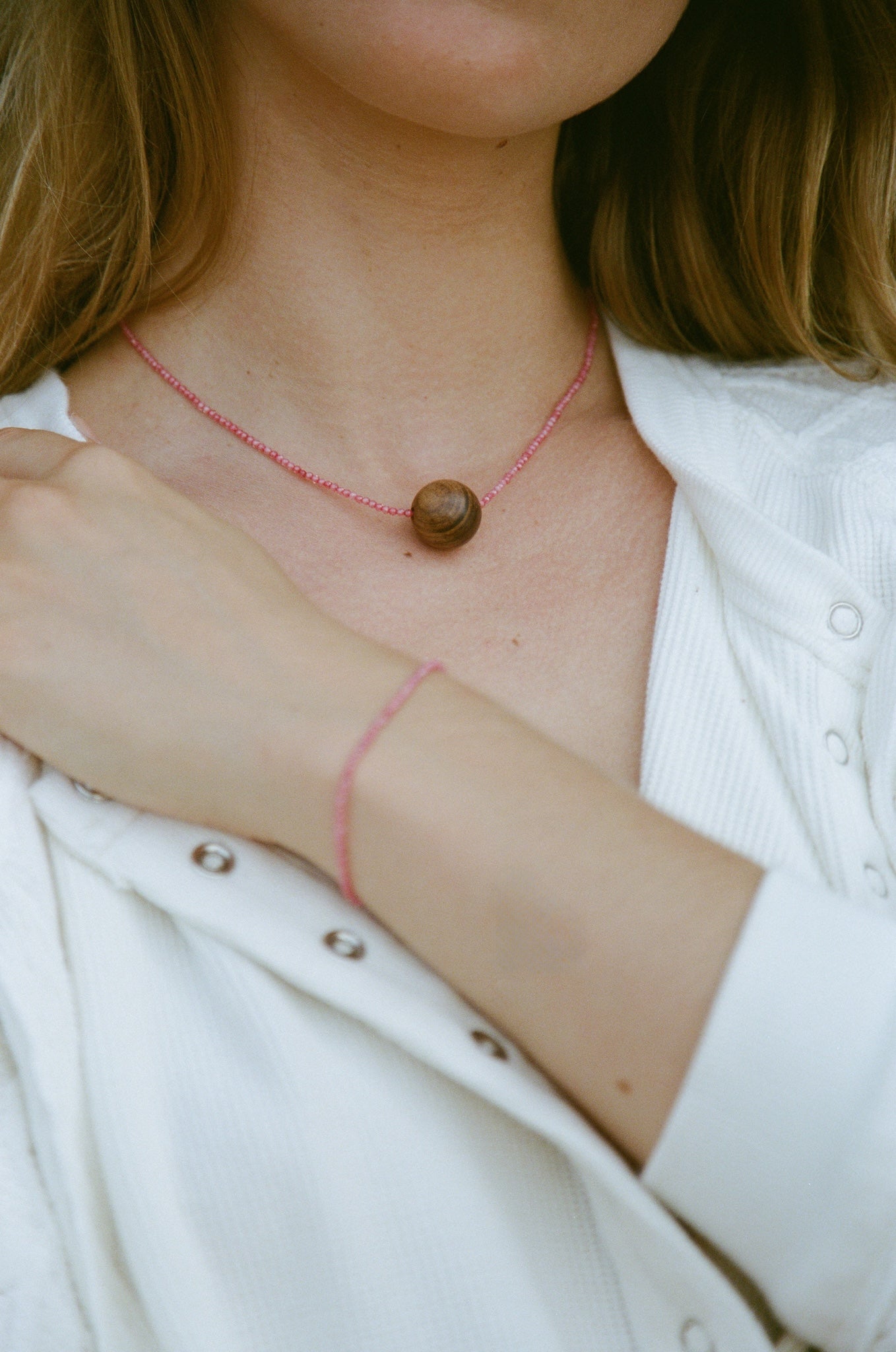 ANNI LU - Pink Mood Bracelet - Hibiscus Soda