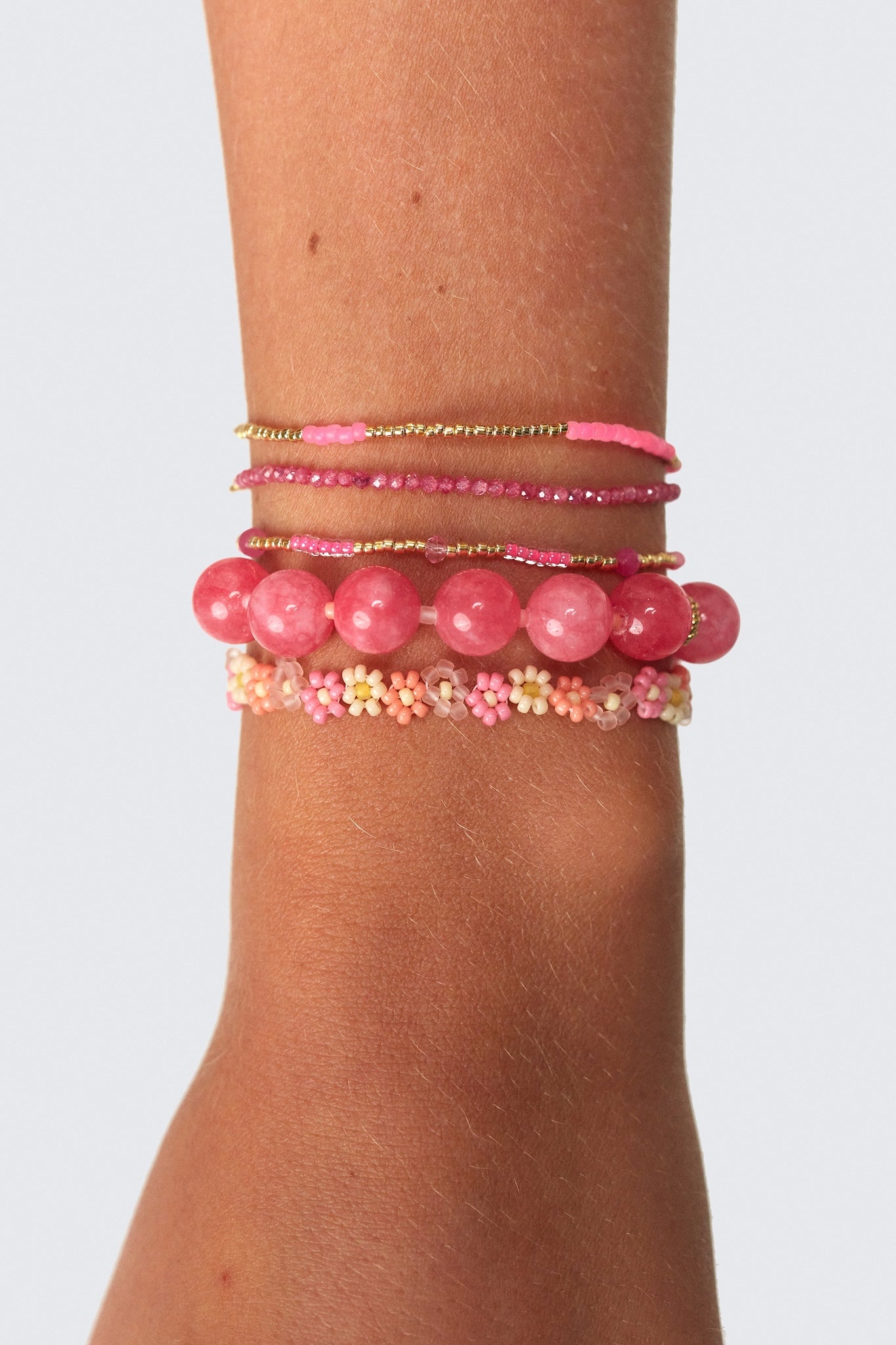 ANNI LU - Pink Mood Bracelet - Hibiscus Soda
