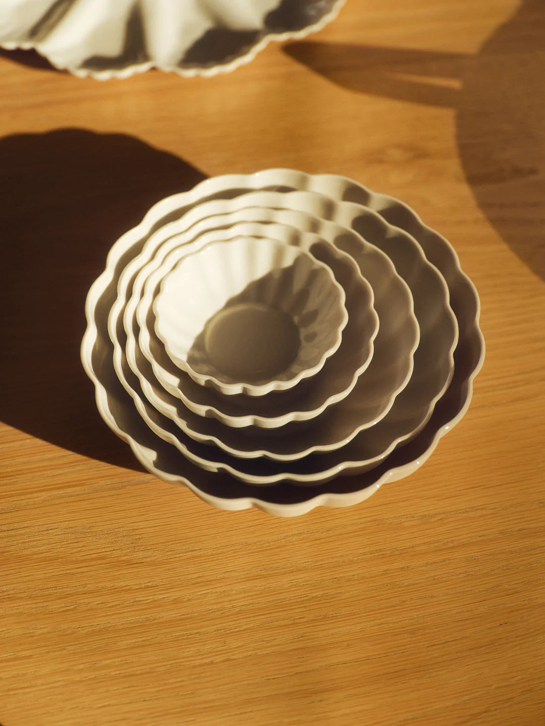 Nattier - Small Fern Nesting Bowl 13cm - Natural White