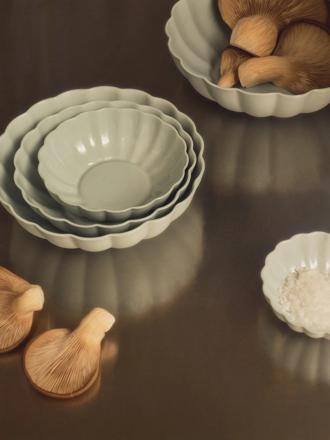 Nattier - Extra Small Fern Nesting Bowl 10cm - Dark Green Forest