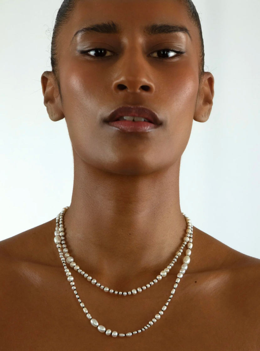 Baby Blue Jewellery - Round Pearl Necklace - 40cm