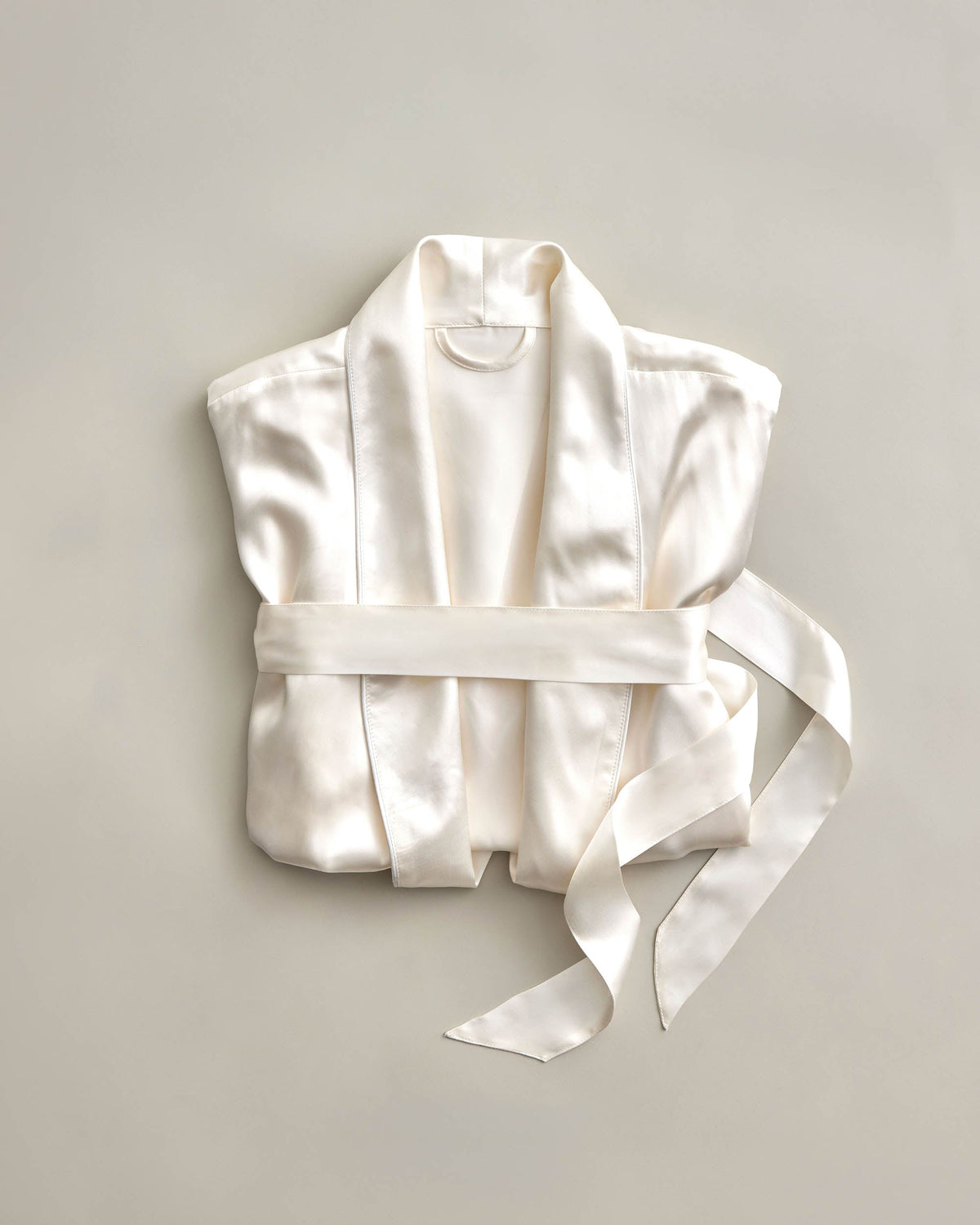Cultiver - Silk Robe - Ivory M/L