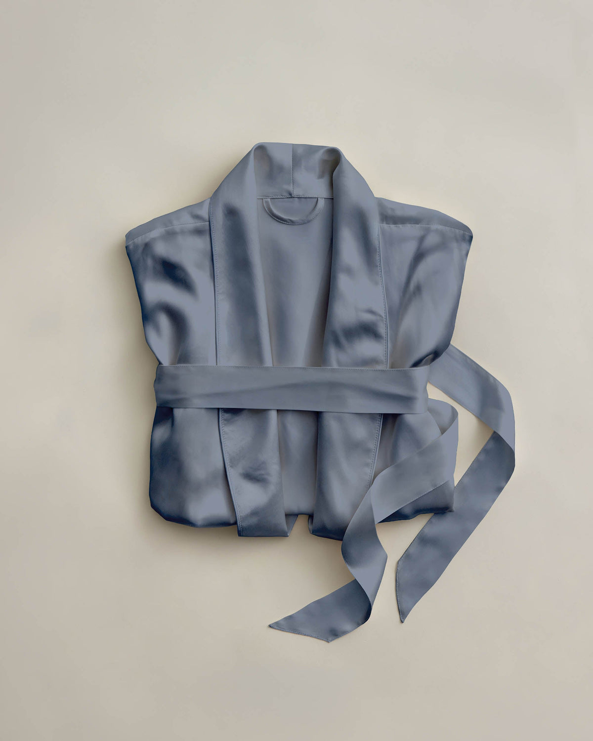 Cultiver - Silk Robe - Steel Blue M/L