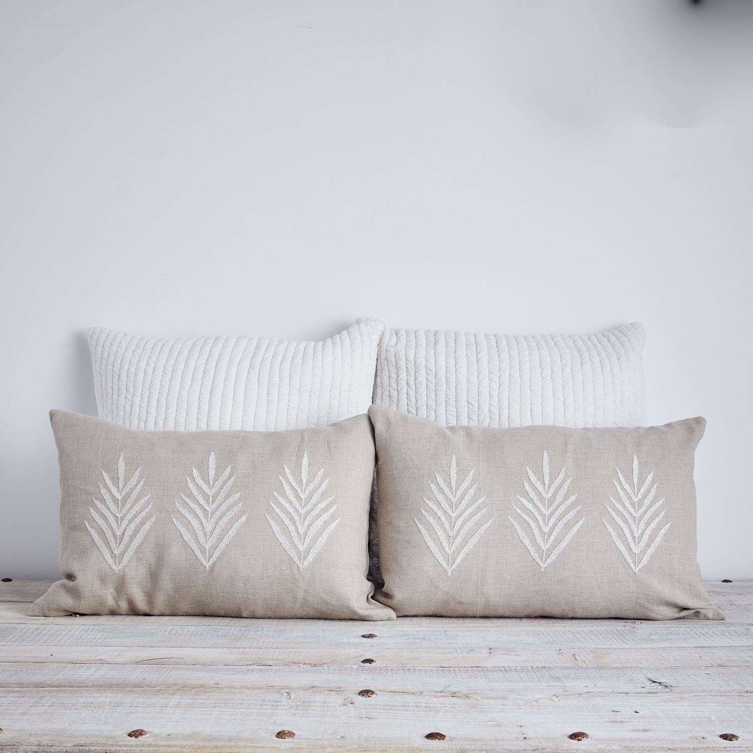 Three palm cushion cover