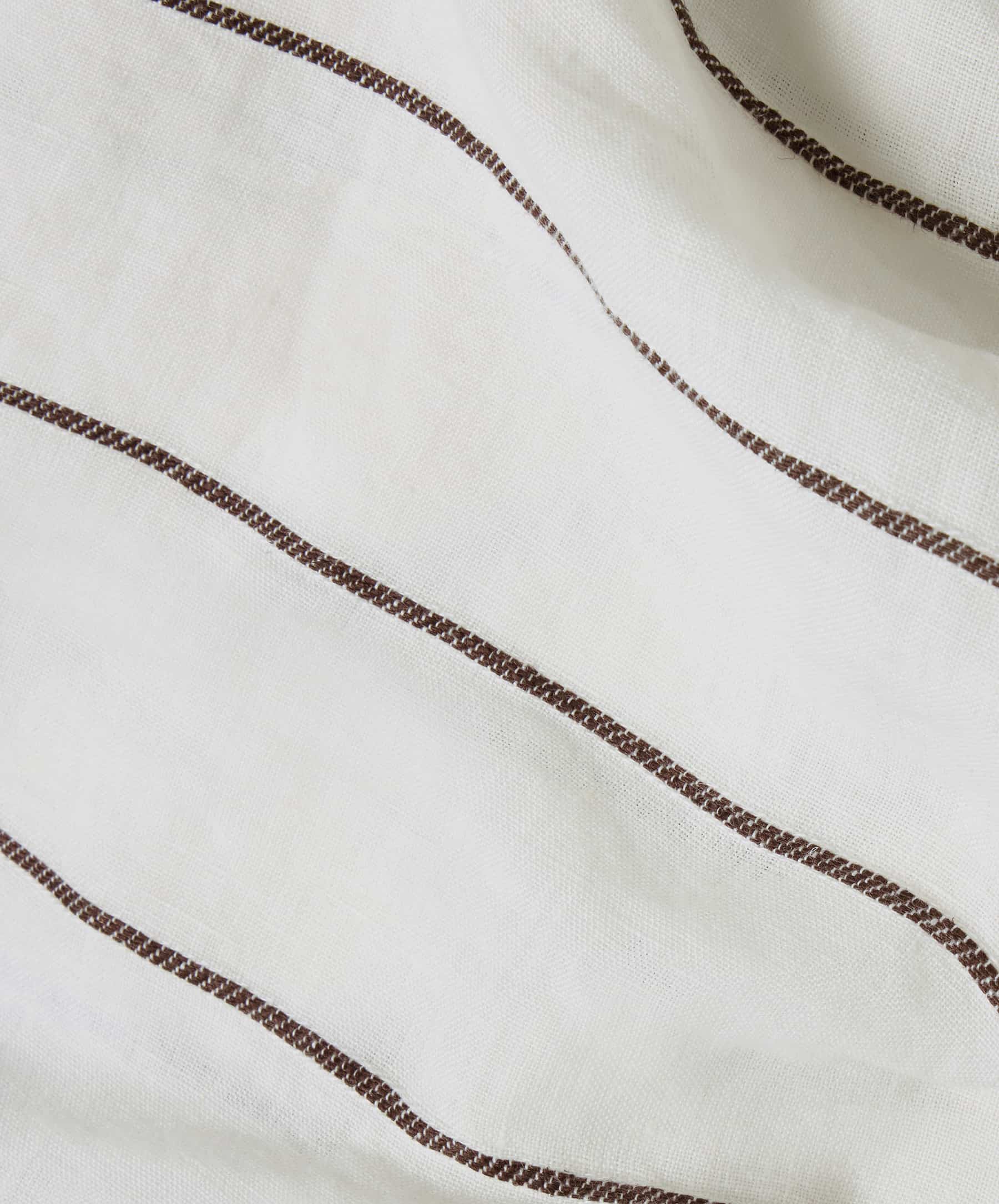 Cultiver - Linen Fitted Sheet - Truffle Stripe - Queen