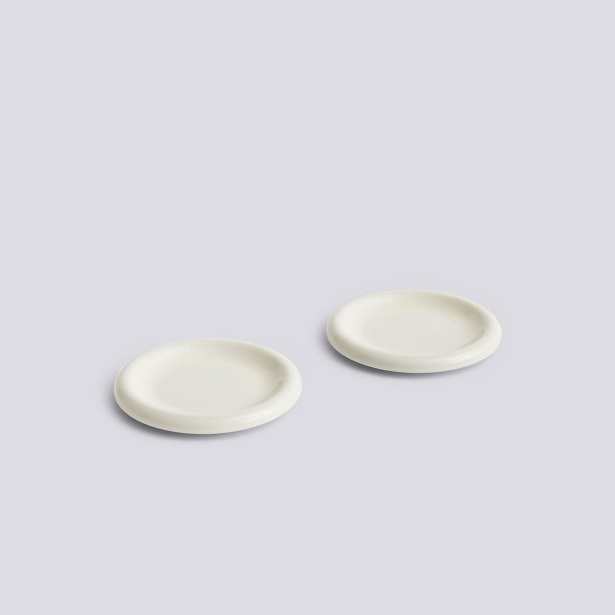 HAY - Barro Plate Set of 2 - Ø18 - Off White