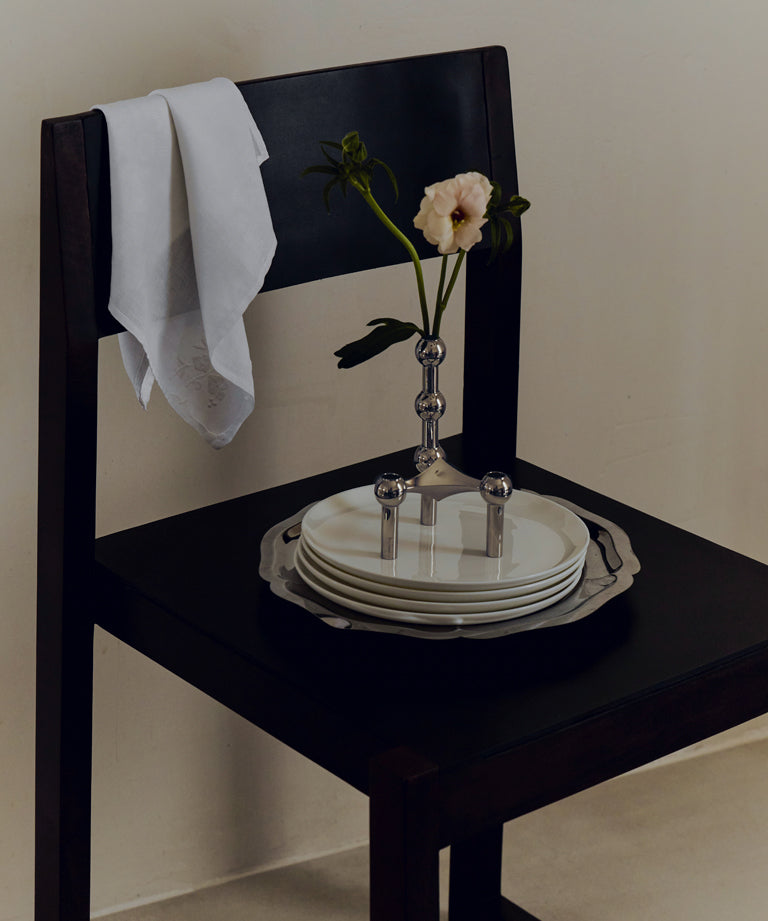 STOFF Nagel - Candle Holder - Chrome Configuration 1 -  FREE PACK OF 12 STOFF/ESTER ERIC CANDLES with purchase