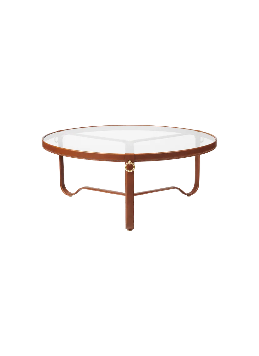 GUBI - Adnet Coffee Table - Tan Leather