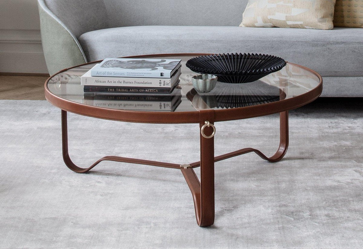 GUBI - Adnet Coffee Table - Tan Leather