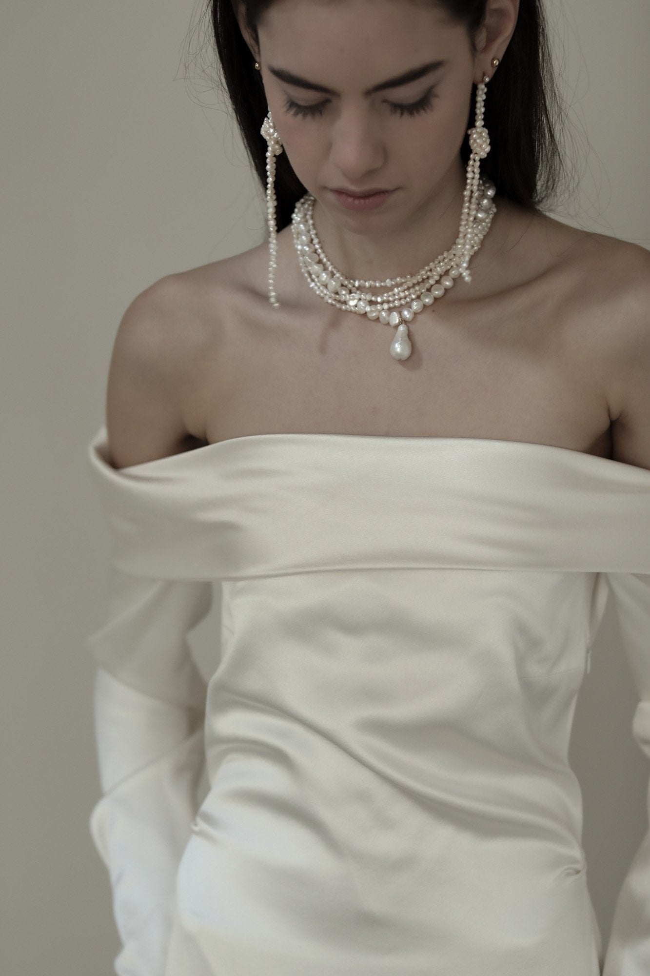 A.B Ellie Knotted Freshwater Pearl Strands - Post