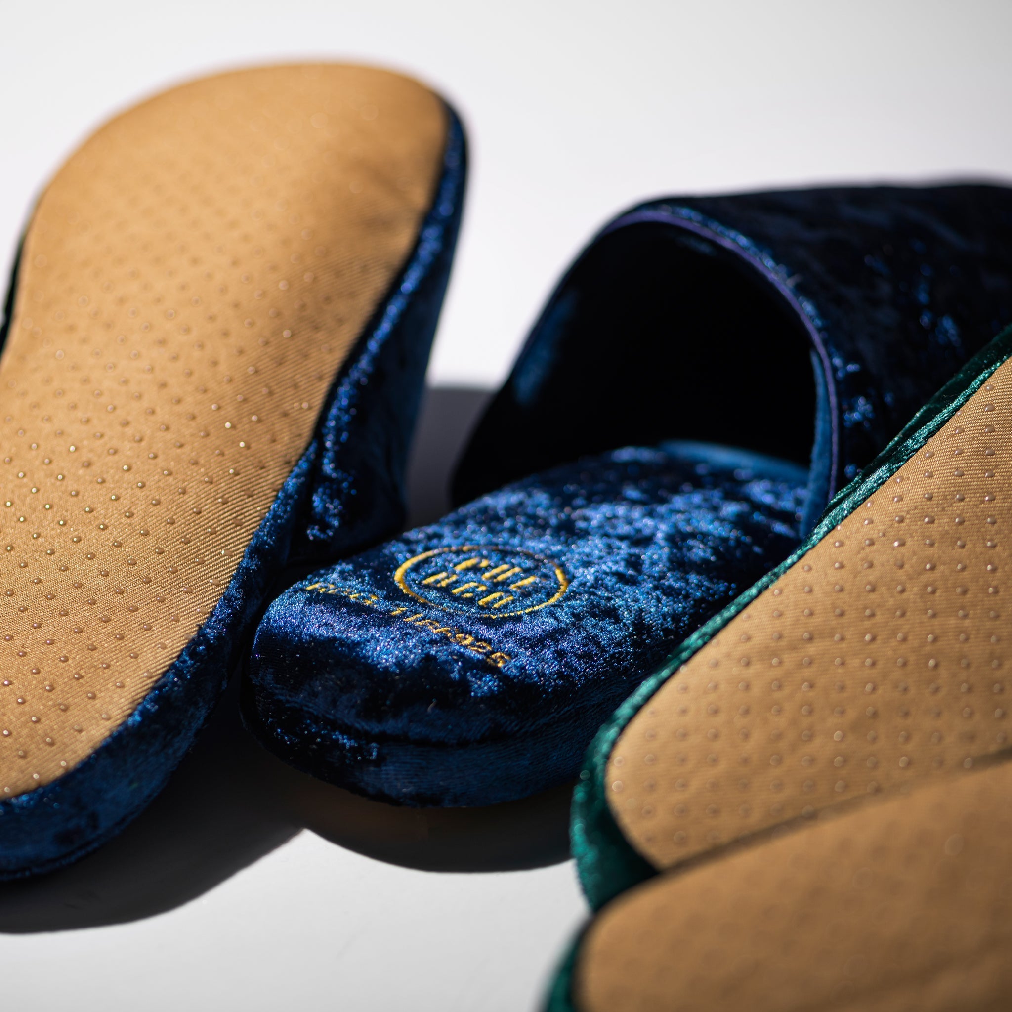 Puebco - Velvet Slipper Navy Blue - Large