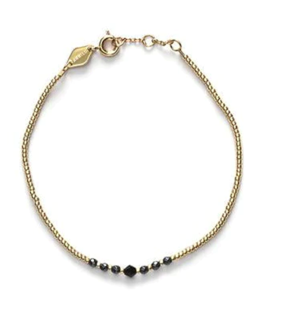 ANNI LU- Bead & Gem Bracelet - Black