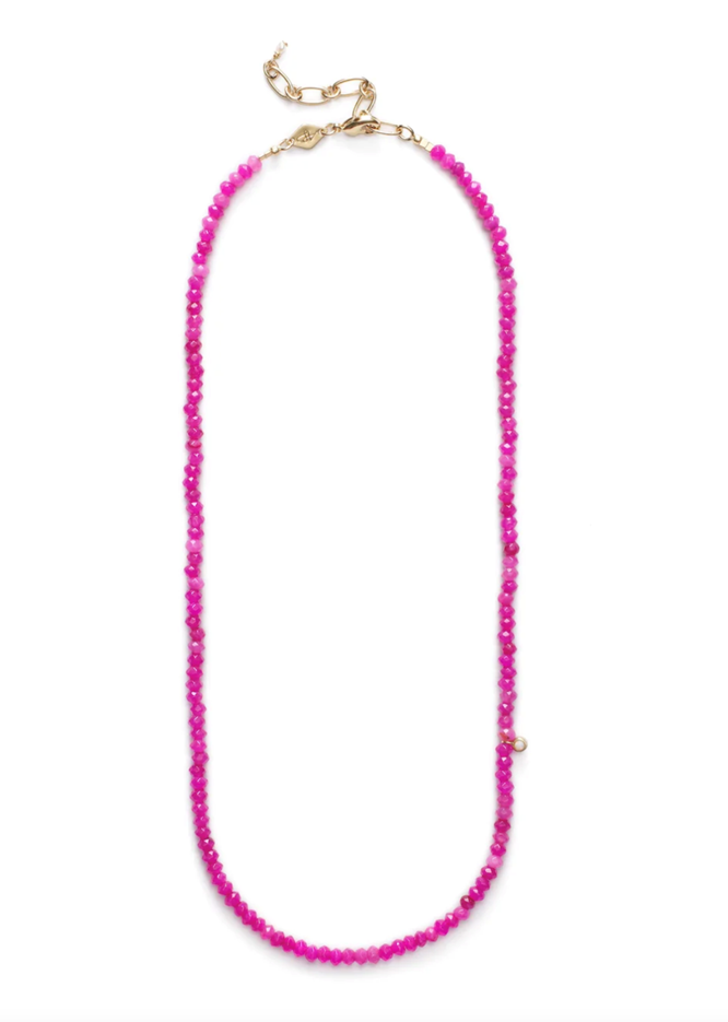 ANNI LU - Pump Up The Jam Necklace - Fuschia